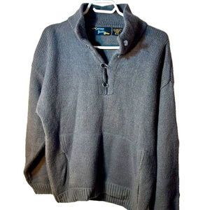 Oxford Blues Gray Knit wool and cotton blend men's Sweater size XL